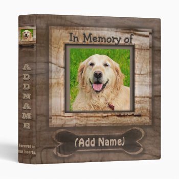 Add Dog Photo Memorial Vinyl Binder by MemorialGiftShop at Zazzle
