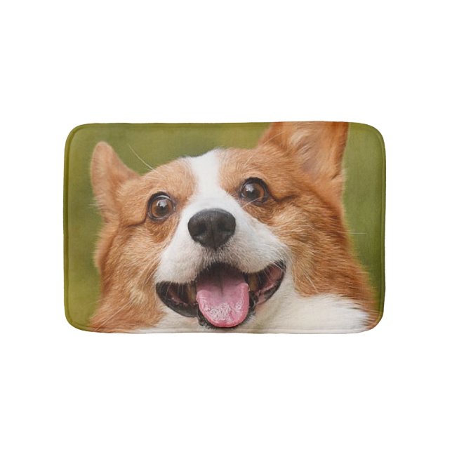 Add Dog Photo Personalized Customized Bath Mat (Front)