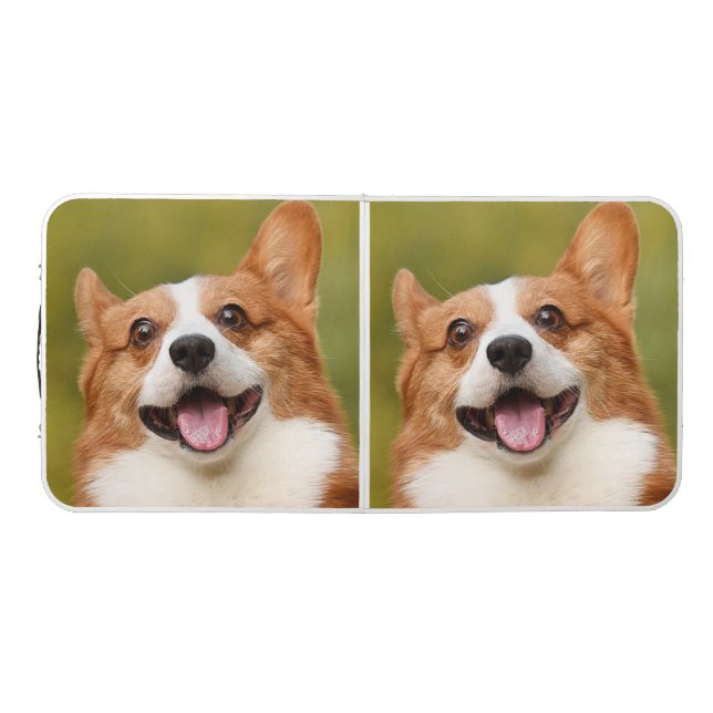 Add Dog Photo Personalized Customized Beer Pong Table (Top)