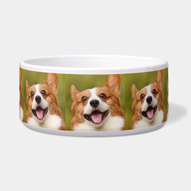 Add Dog Photo Personalized Customized Bowl (Front)