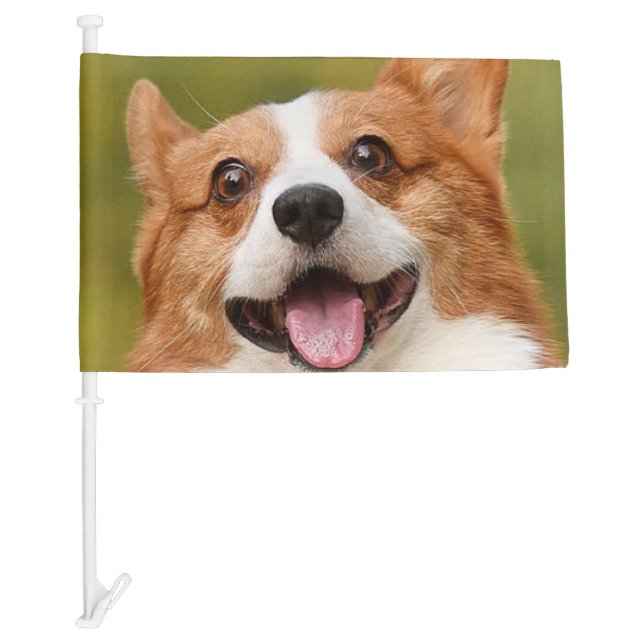 Add Dog Photo Personalized Customized Car Flag (Front)