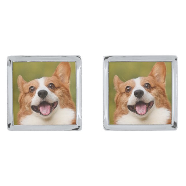 Add Dog Photo Personalized Customized Cufflinks (Front)