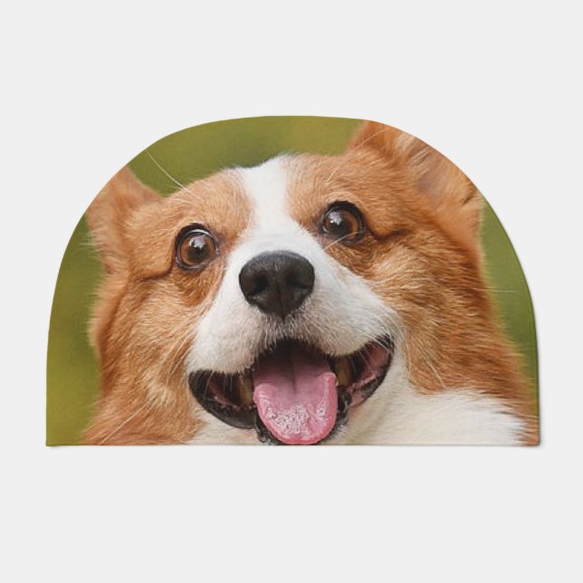 Add Dog Photo Personalized Customized Doormat (Front)