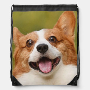 Add Dog Photo Personalized Customized Drawstring Bag