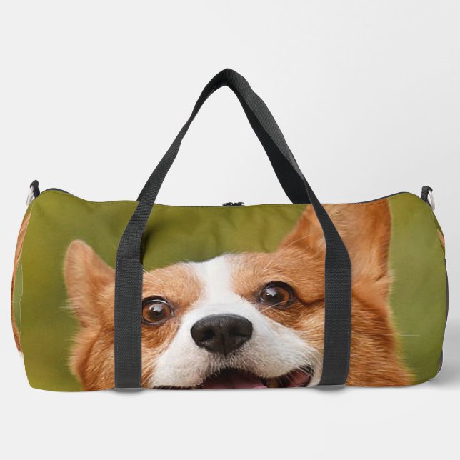 Add Dog Photo Personalized Customized Duffle Bag (Front)