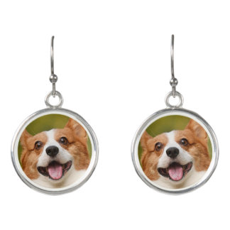 Add Dog Photo Personalized Customized Earrings