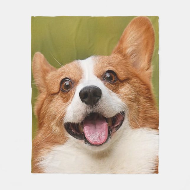 Add Dog Photo Personalized Customized Fleece Blanket (Front)