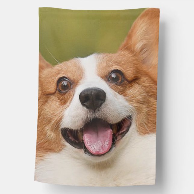 Add Dog Photo Personalized Customized House Flag (Front)