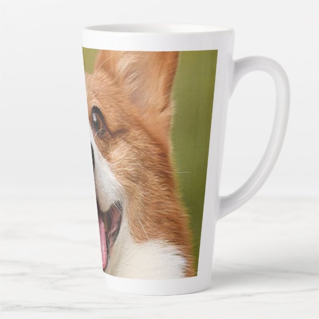 Add Dog Photo Personalized Customized Latte Mug (Right)