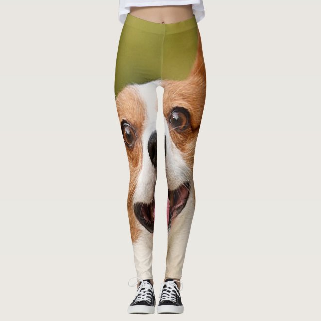 Add Dog Photo Personalized Customized Leggings (Front)