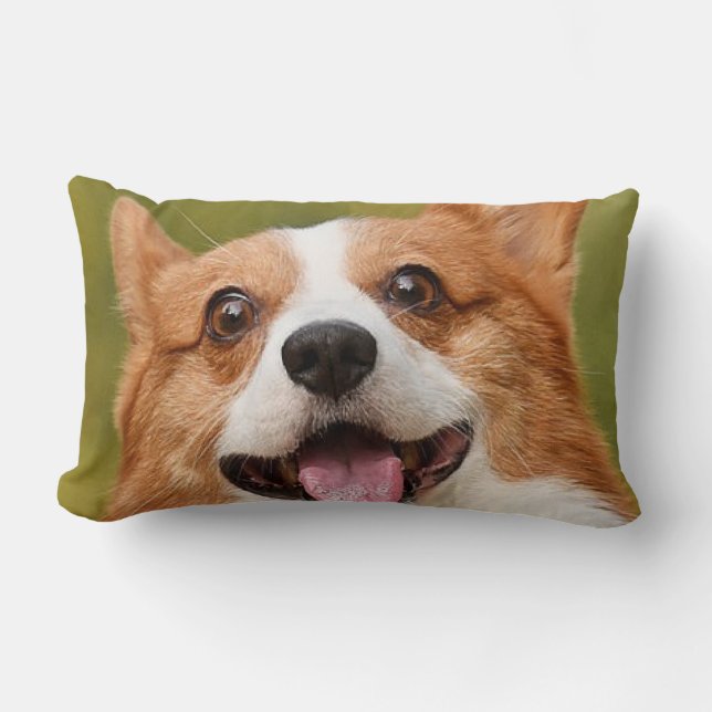 Add Dog Photo Personalized Customized Lumbar Pillow (Front)