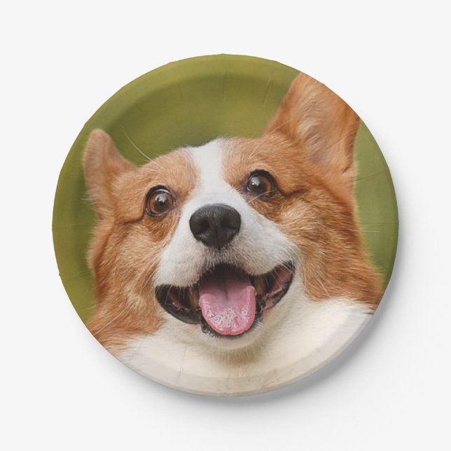 Add Dog Photo Personalized Customized Paper Plates (Front)