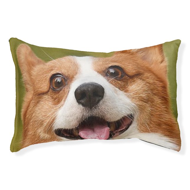 Add Dog Photo Personalized Customized Pet Bed (Front)