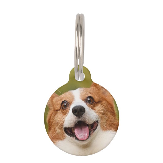 Add Dog Photo Personalized Customized Pet ID Tag (Front)