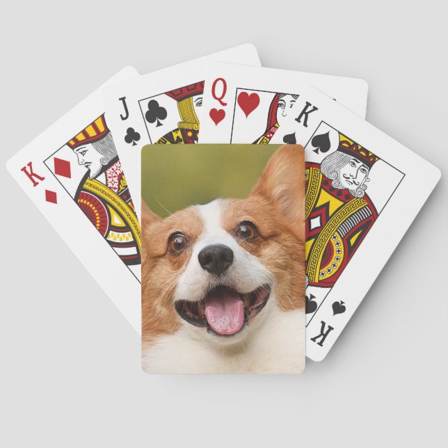 Add Dog Photo Personalized Customized Poker Cards (Back)