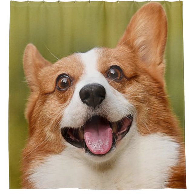 Add Dog Photo Personalized Customized Shower Curtain (Front)