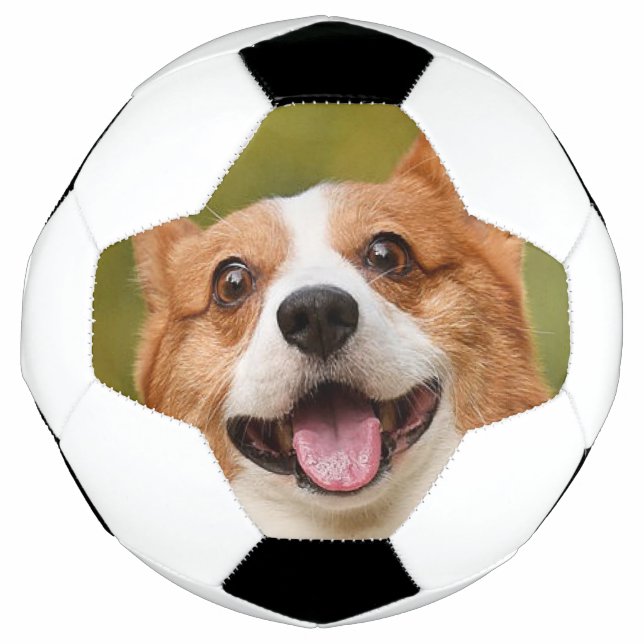 Add Dog Photo Personalized Customized Soccer Ball (Front)