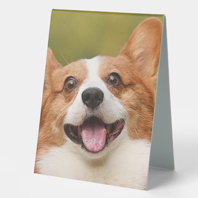 Add Dog Photo Personalized Customized Table Tent (Front)