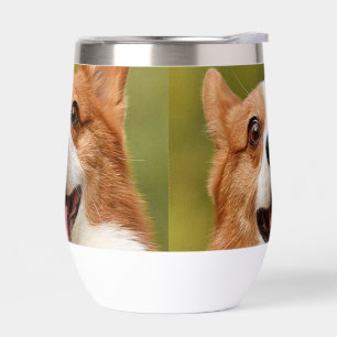Add Dog Photo Personalized Customized Thermal Wine Tumbler