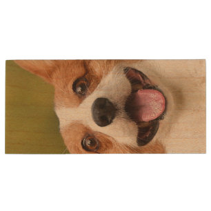 Add Dog Photo Personalized Customized Wood Flash Drive