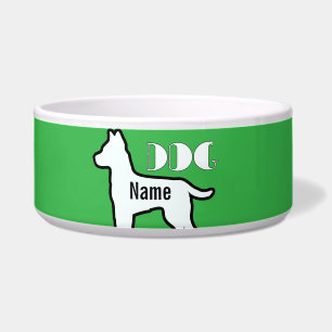 Add Dog's Name Green Pet Bowl