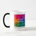 Add Family Dad Mom Images Photos Company Logo Text Magic Mug<br><div class="desc">Add Family Dad Mom Image Photo Business Logo Text Create Your Own Name Elegant Trendy Template Morphing Coffee Mug.</div>