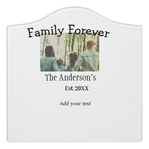 Add family name photo year rustic vintage holiday