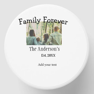 Add family name photo year rustic vintage holiday mini candle favors