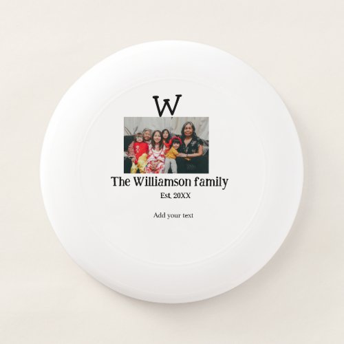 Add family name photo year rustic vintage reunion Wham_O frisbee