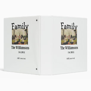 Add family name photo year rustic vintage template 3 ring binder