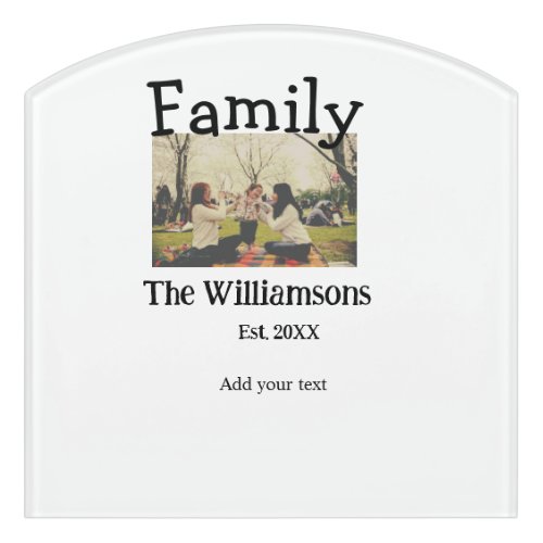 Add family name photo year rustic vintage template