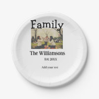 Add family name photo year rustic vintage template