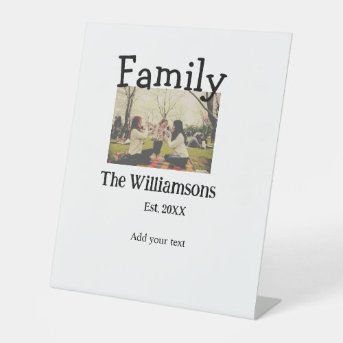 Add family name photo year rustic vintage template