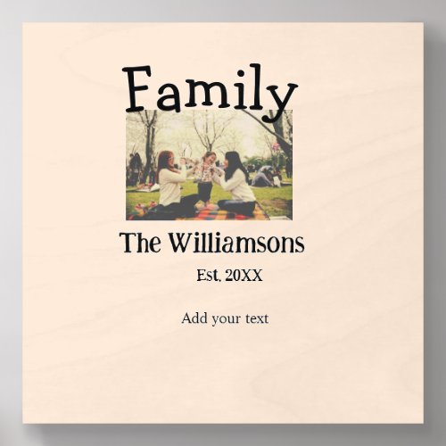 Add family name photo year rustic vintage template