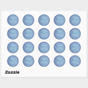 Add Family Organization Name Happy New Year 20xx Classic Round Sticker
