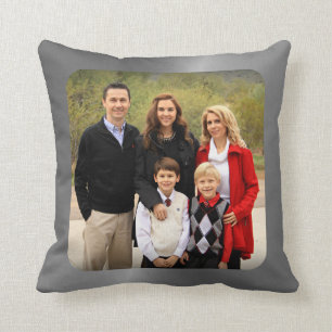 ADD FAMILY PHOTO-PRAY WITHOUT CEASING THROW PILLOW