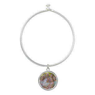 Add Family Reunion Photo Customize Bangle Bracelet