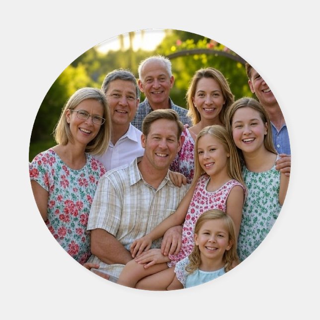 Add Family Reunion Photo Customize Coaster Set (Single)