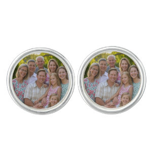 Add Family Reunion Photo Customize Cufflinks