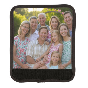 Add Family Reunion Photo Customize Luggage Handle Wrap