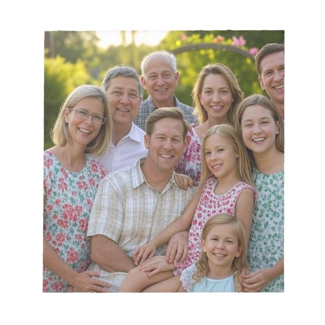 Add Family Reunion Photo Customize Notepad (Front)