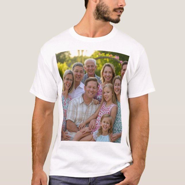 Add Family Reunion Photo Customize T-Shirt (Front)
