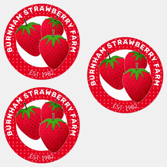 Add Farm | Customized Strawberry Food Labels (Group)