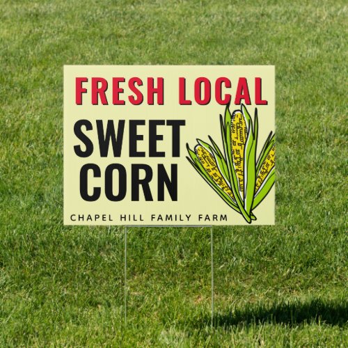 Add Farm to Fresh Sweet Corn Sale Sign