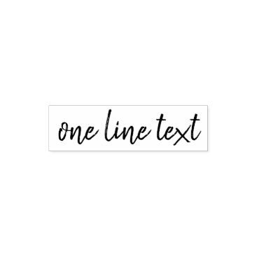 Add favorite Text - One Line Handwritten Font Self-inking Stamp