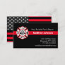 Add Firehouse Embem | Fire Department Firefighter Business Card