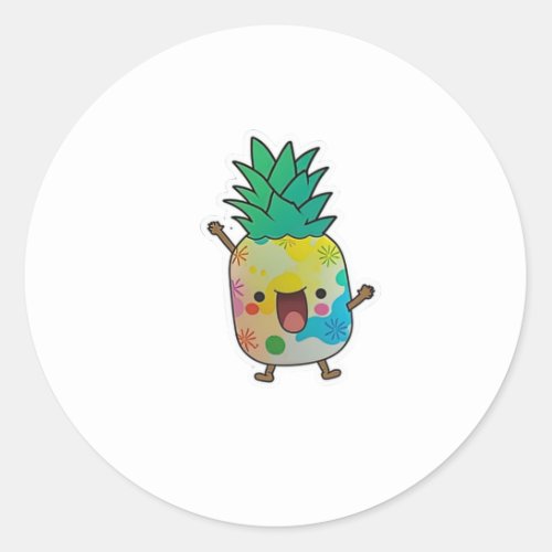 Add  Flavor to Your Kitchen with Pineapple Decor Classic Round Sticker