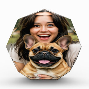 Add French Bulldog Photo Personalize Acrylic Award