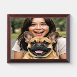 Add French Bulldog Photo Personalize Award Plaque