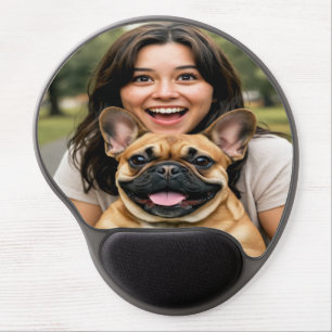 Add French Bulldog Photo Personalize Gel Mouse Pad